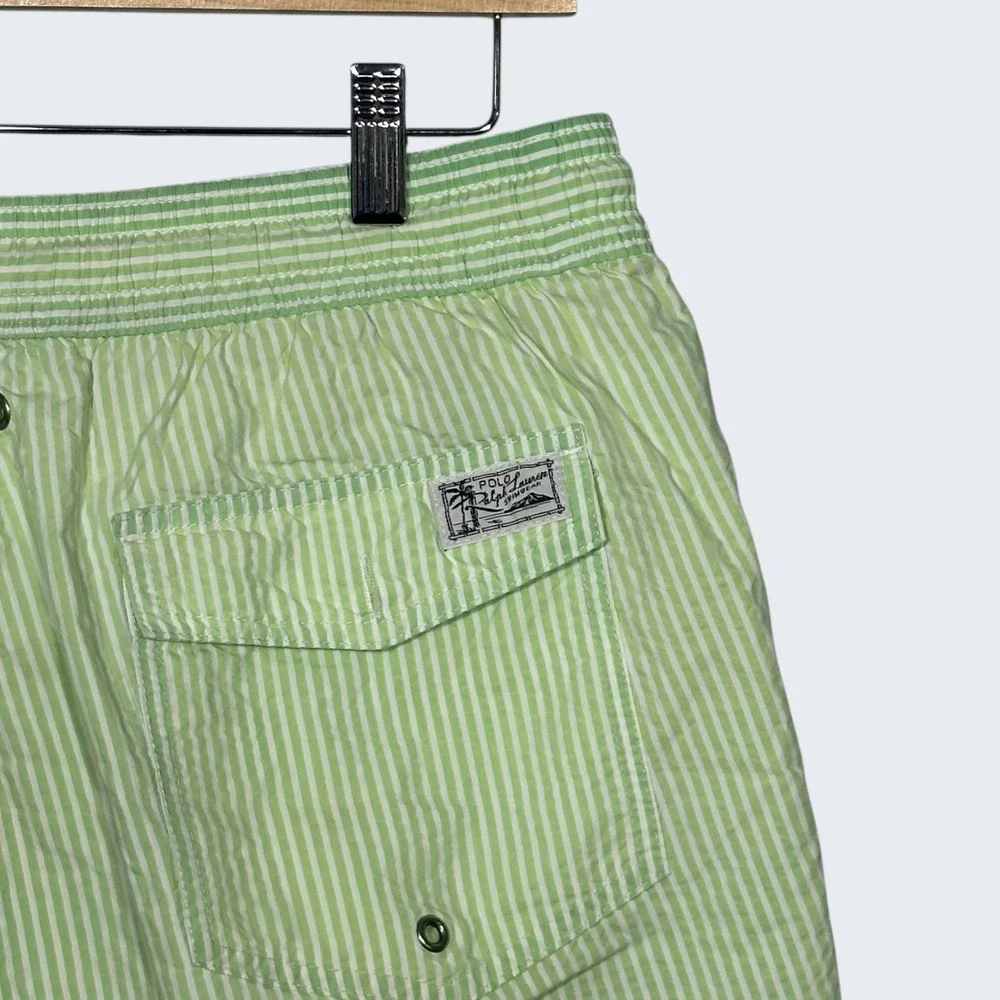 Polo Ralph Lauren Men's Traveler Seersucker‎ Swim Trunks Sz L Old Money Prep